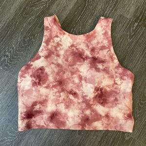 Athleta Conscious Crop Printed AC S Sports Bra, Just Dance Ballerina Gown Marble